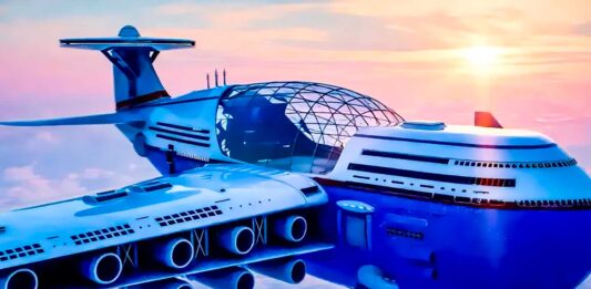 Sky Cruise | El hotel volador propulsado por energía nuclear que puede mantenerse en el aire por años sky cruise