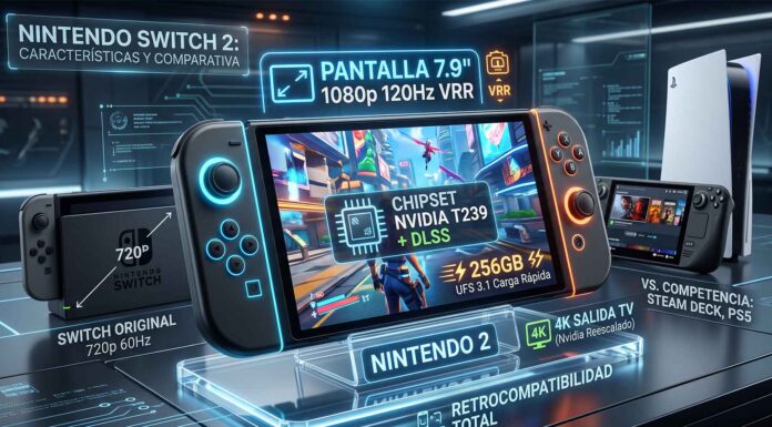 ¡Te contamos cómo es la Nintendo Switch 2! Características, beneficios y comparativa frente a la competencia caracteristicas-de-la-nintendo-switch-2